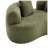 Aura 66.93" W x 38.6" D x 27.6" H Teddy Velvet Fabric Irregular Wave Curved Loveseat Sofa