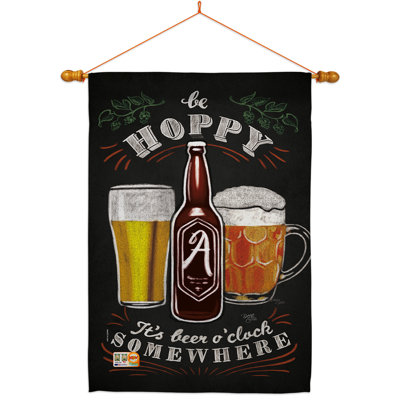 Ensemble de drapeau à 2 côtés en polyester 40 po x 28 po hoopy beer heure