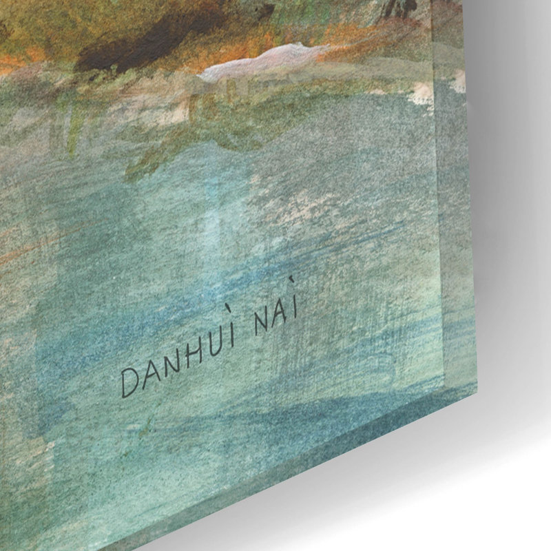 Art mural en verre «Western Pines» par Danhui Nai, H 16 po x l 12 po x P 0,13 po