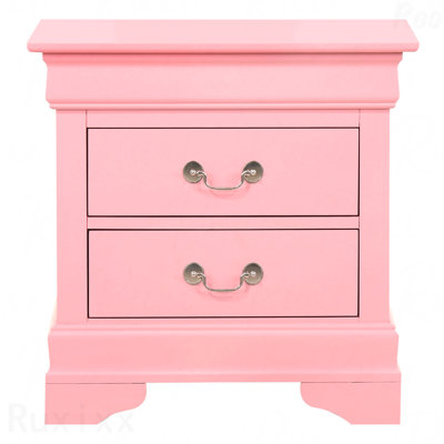 Pink Traditional Nightstand, Charming