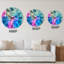Rose et mauve, art liquide abstrait III - horloge murale moderne-373684454