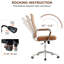 Chaise de bureau ergonomique pivotante en cuir Amaiia-1534283776
