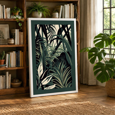 Tropical Jungle Fronds Botanical - Wrapped Canvas