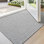 Tapis d'entrée ultra mince pour entrée 17 po x 30 po, tapis d'entrée antidérapant, paillasson à profil bas, tapis à chevrons unique pour l'intérieur, patio, porche, gris
