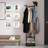 Solid Wood Floor-Standing Coat Rack With Casters, Two Shelves With Five Hooks, Sturdy And Load-Bearing, Suitable For Bedrooms, Living Rooms, And Hotels.-1115199199