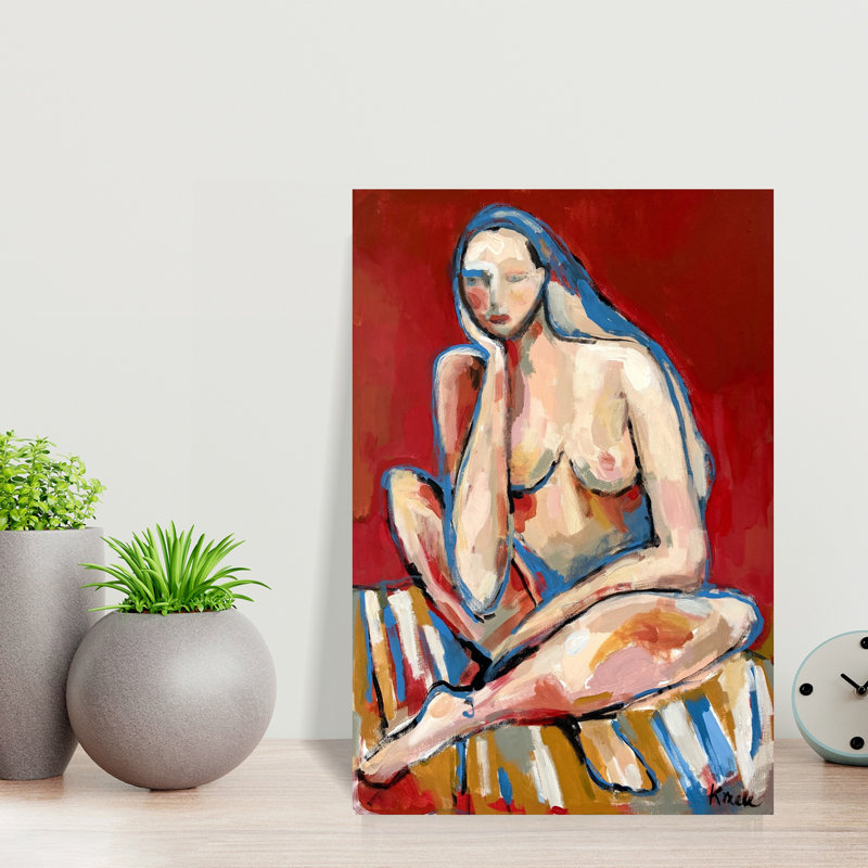 Art contemporain contemporain abstrait, H 18 po x l 12 po