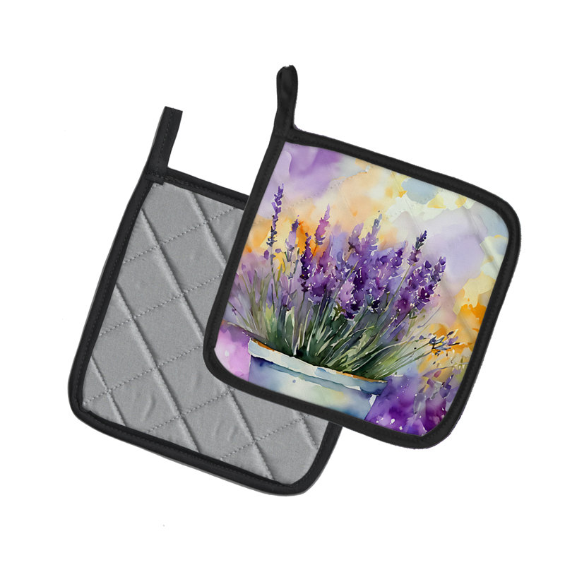 Caroline's Treasures Floral Polyester Potholder Set