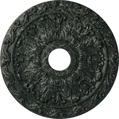 Endurathane Bailey Ceiling Medallion, 18 1/8"OD x 3/4"P (Fits Canopies up to 4"), Hand-Painted Rubbed Bronze Finish