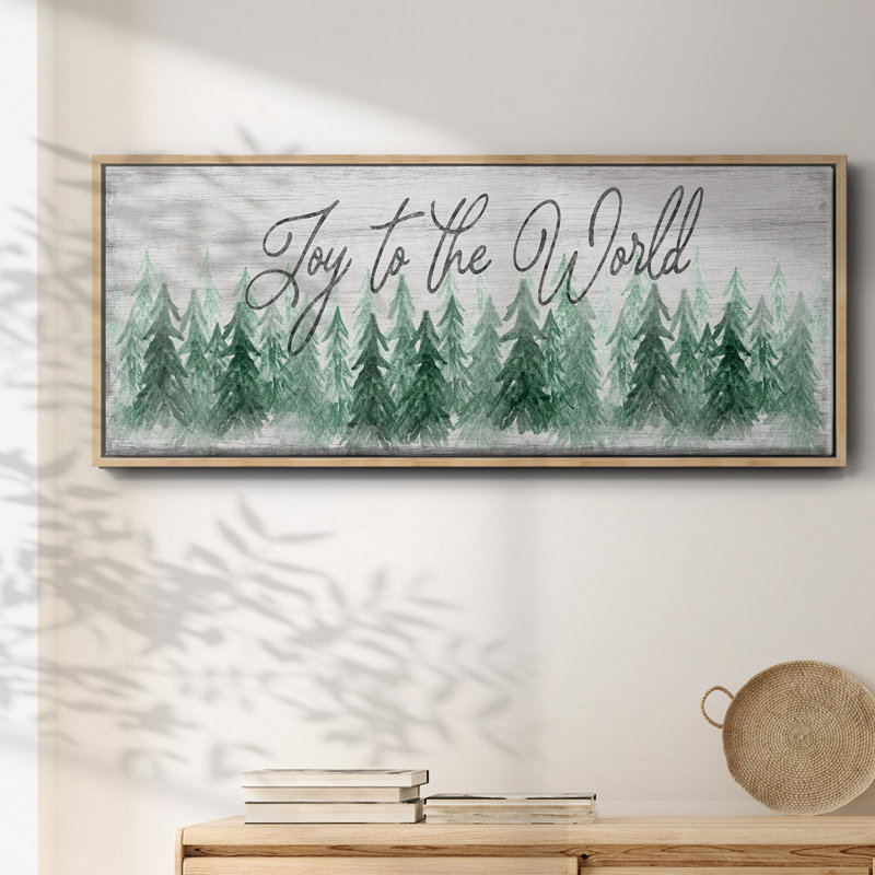 «Joy to the world», toile encadrée, H 20 po x l 50 po