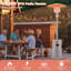 50,000 Btu Patio Heater With Wheels Round Table Design & Stainless Steel Burner-106976680
