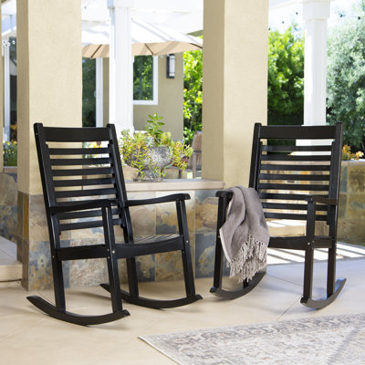 Royal Oversized Indoor/Outdoor Solid Wood Rocking Chair (Set of 2)