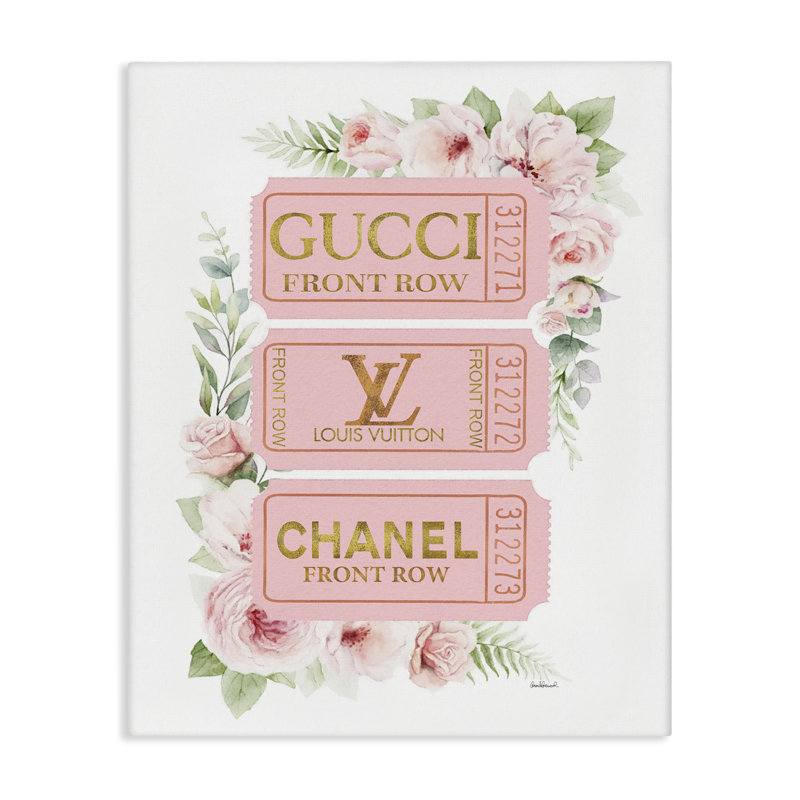  Art mural sur toile Chic Floral Glam par Amanda Greenwood, H 20 po x l 16 po