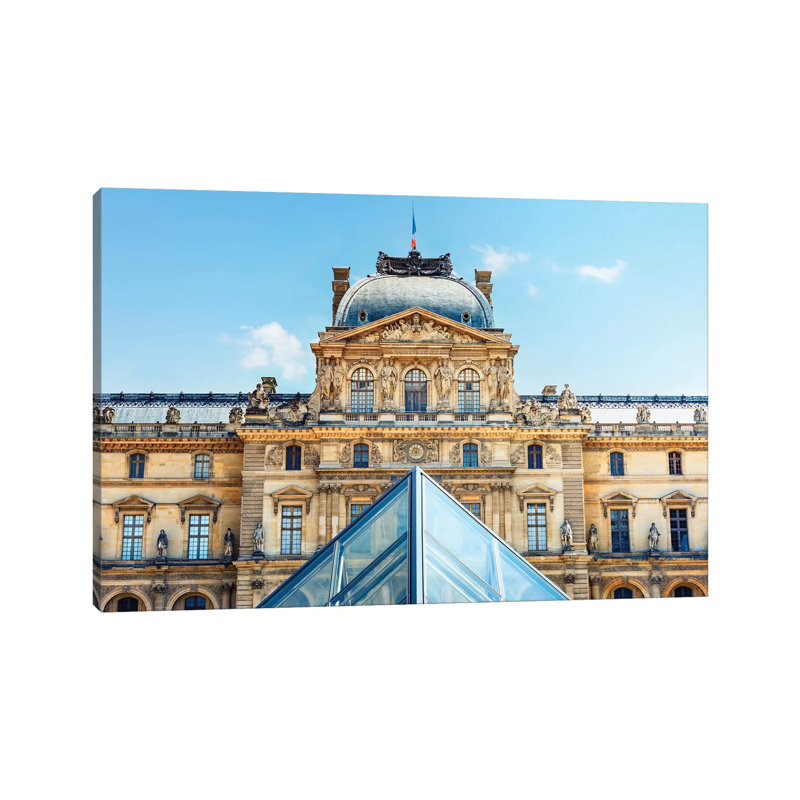 Louvre Architecture by Manjik Pictures - Gallery-Wrapped Canvas Giclée on Canvas, Wrapped Canvas, 20.32 cm H x 30.48 cm W