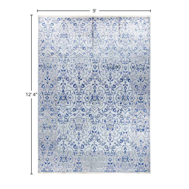 Overdyed One-of-a-Kind 9' 0" X 12' 4" Hand Knotted Area Rug