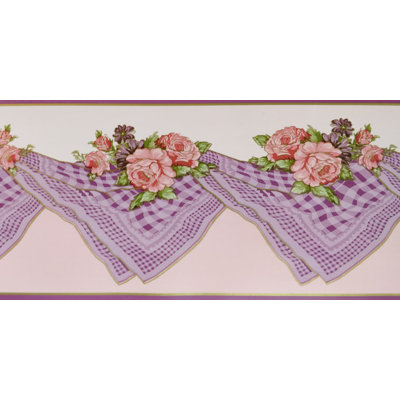 Bordure de papier peint à motif floral rétro L 33 pi x l 4 po Kaelynn