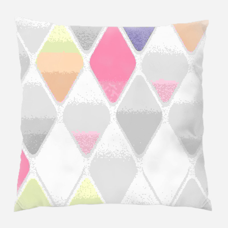 Abstract Geometric Microsuede Reversible Throw Pillow