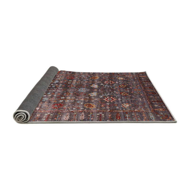 Tapis brun à motif oriental, Rond 6 pi