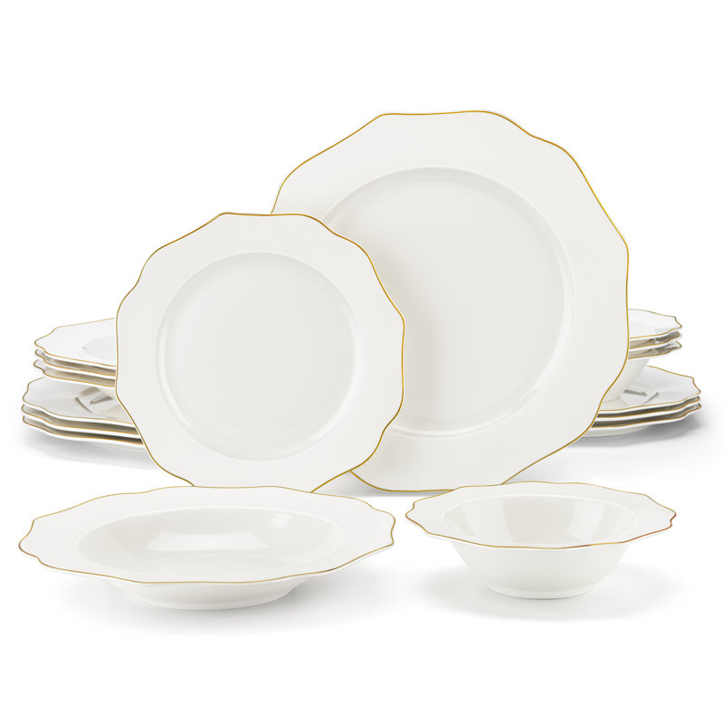 Bone China Dinnerware Set 16 Piece - Service for 4