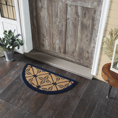 Durango Blue Coir Rug Half Circle 16.5x33