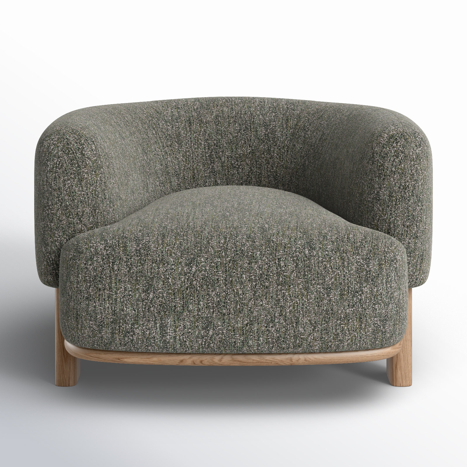 Moris Upholstered Barrel Chair, Green