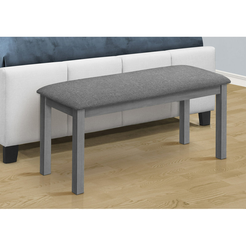 Bench, Rectangular, Wood, Upholstered, Dining Room, Kitchen, Entryway