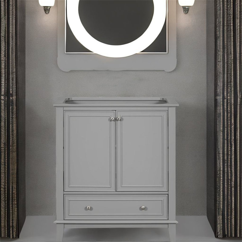 Base de meuble-lavabo simple 29,5 po seulement, Gris