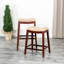 Tabouret de 30 po en cerisier, siège en cuir os - et tabouret d'apparence élégante avec une qualité durable-1606292973-1606292974