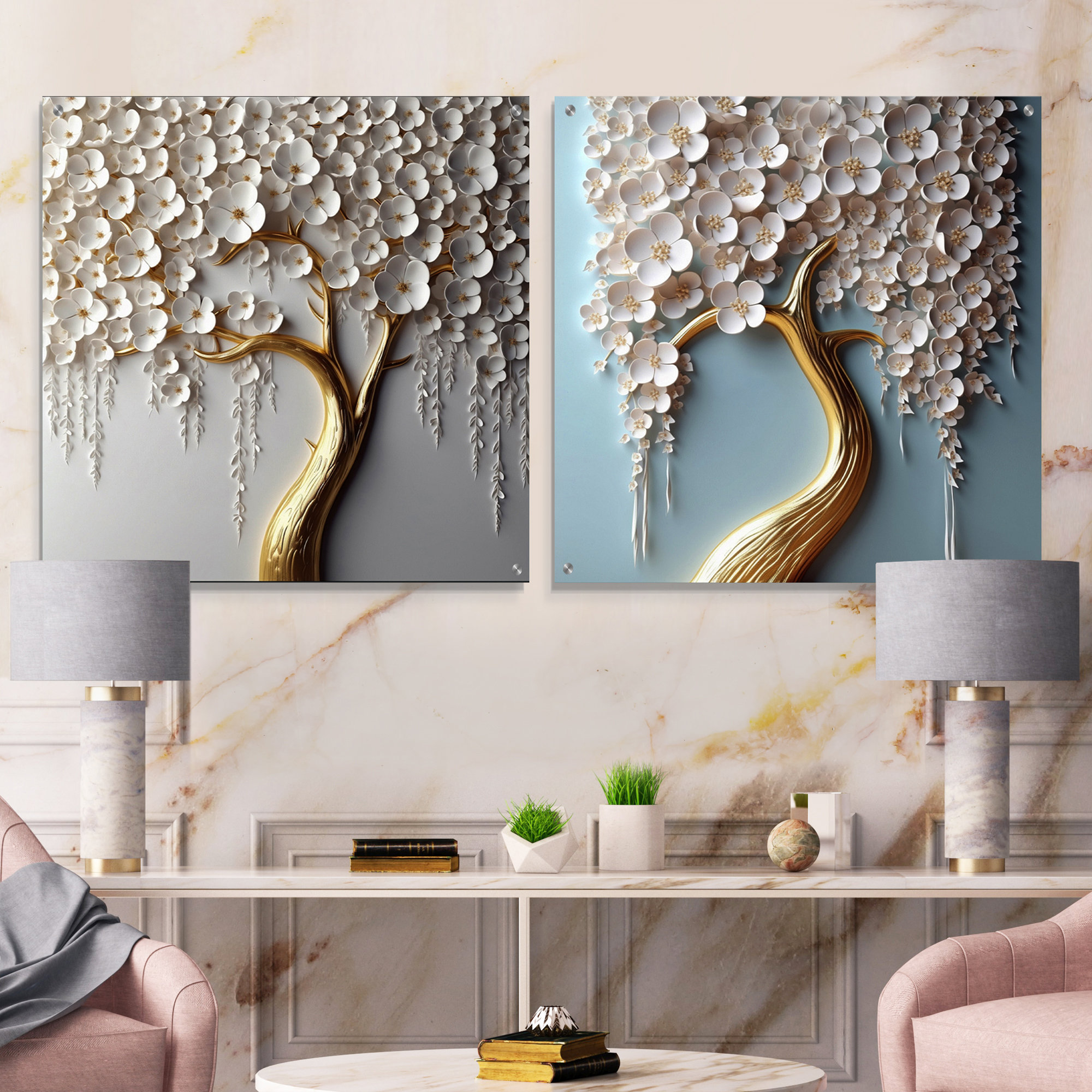 Lark Manor™ White Orchid Tree Garden Of Branches II - Tree Floral ...