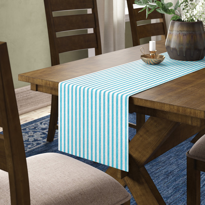 Omaha Stripe Table Runner, Turquoise