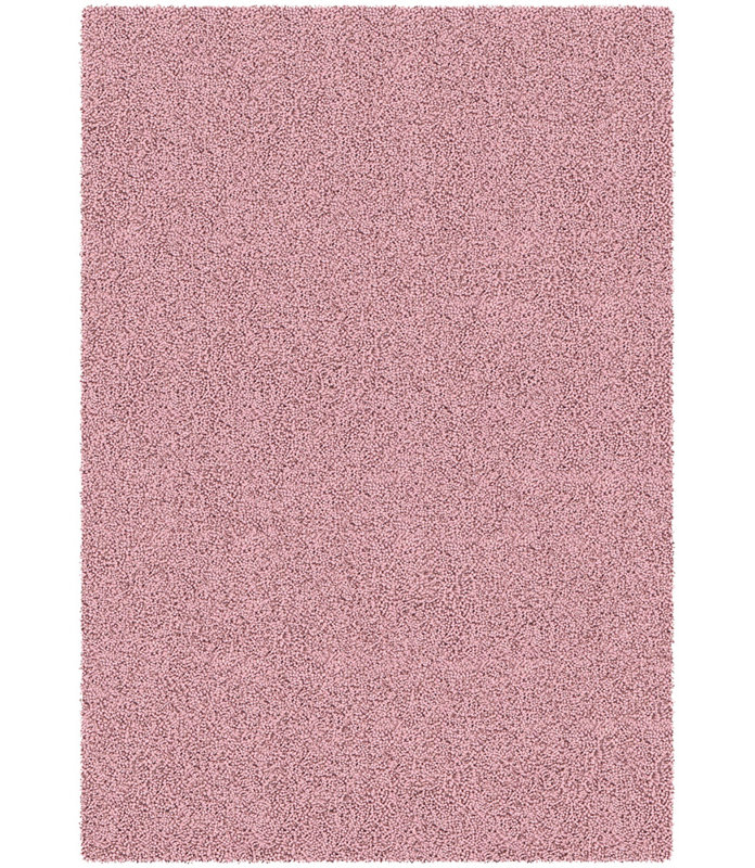 Ellington Authentic Hand-Woven Handcrafted Pink Solid Cotton Shag Area Rug, Rectangle 2' x 3', Pink