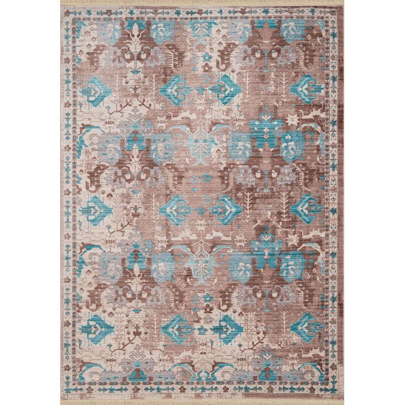 Tapis gris tissé à la machine Efaz, Rectangle 1 pi 10 po x 2 pi 9 po
