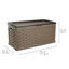  Boîte de rangement verrouillable en plastique avec roulettes 88 gallons Starplast-14435752