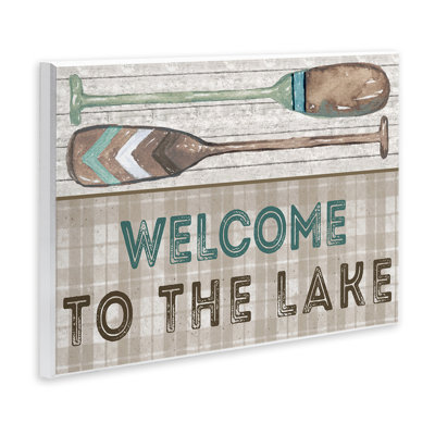 «Rustic Welcome Lake Oars» par Elizabeth Medley