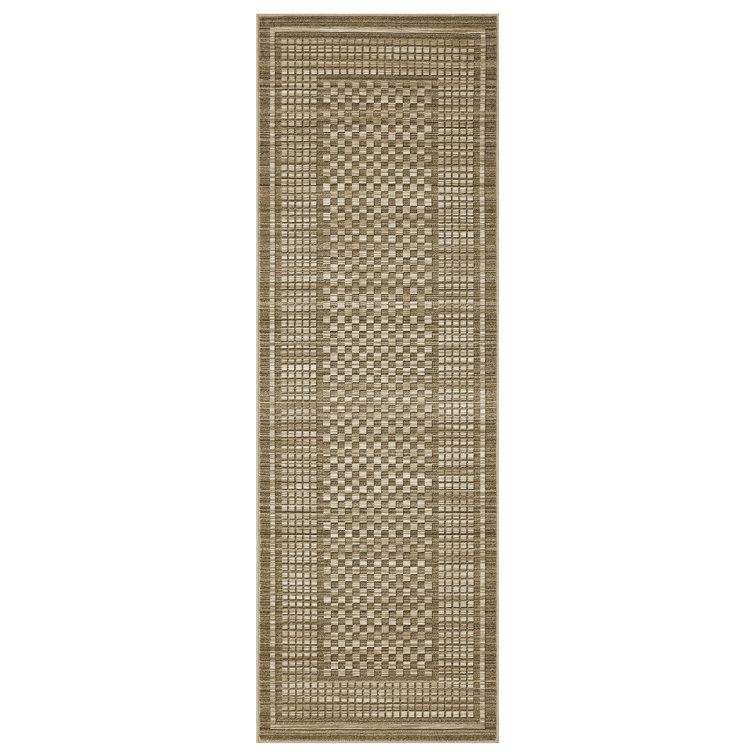 Checkered Machine Washable Area Rugs with Non-Slip Backing Contemporary Geometric Accent Rugs Soft Low Pile Indoor Carpet for Living Room