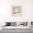 Toile avec cadre en bois beige