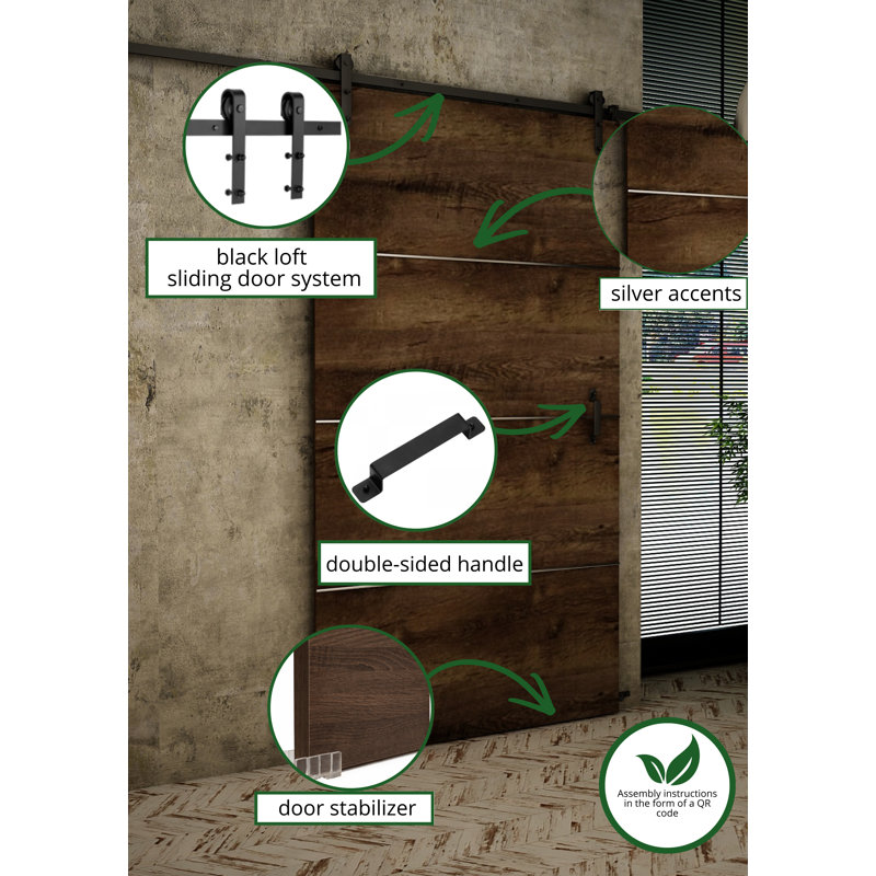 Door, 86cm x 205cm, Dark Brown