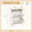 White Metal Shoe Cabinet with Flip Drawers