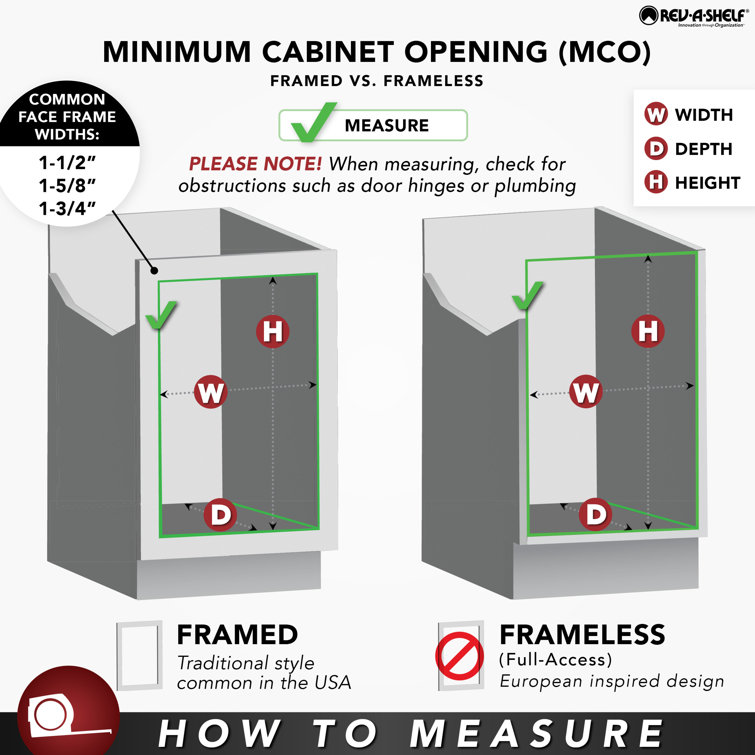 Rev-A-Shelf Wood Blind Corner Cabinet Organizer with Soft Close