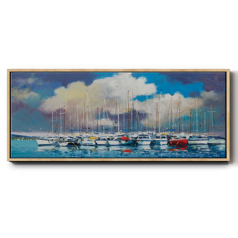 Abstract Port- Framed Canvas, 20" H x 50" W