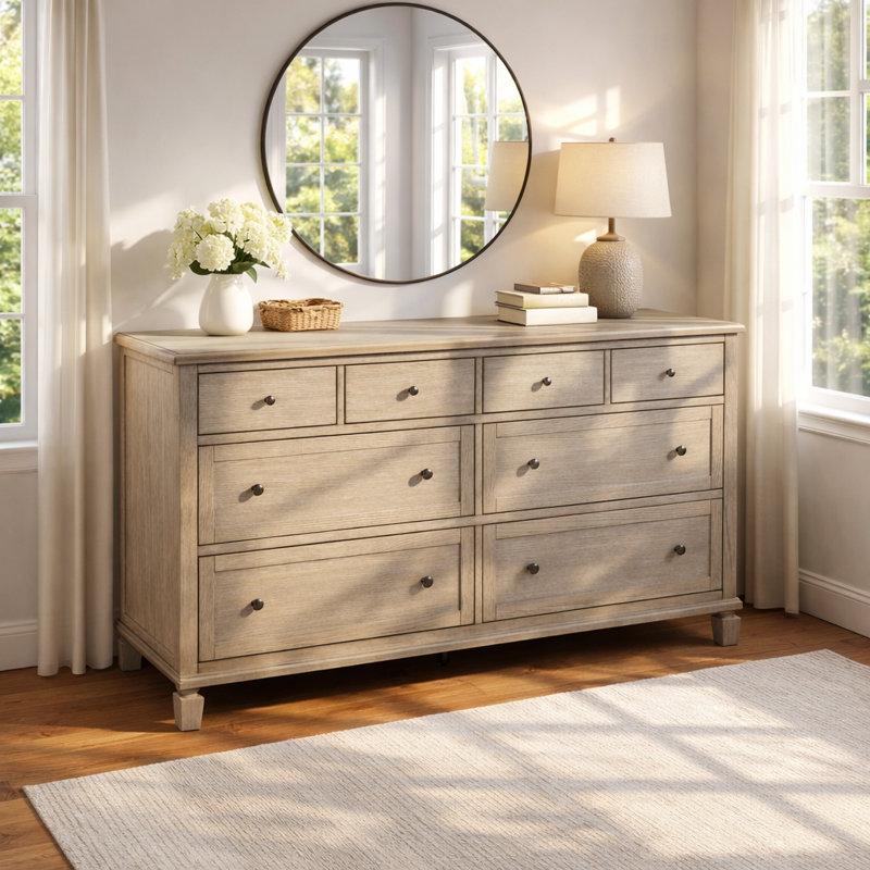 Commode transitionnelle 8 tiroirs Danar