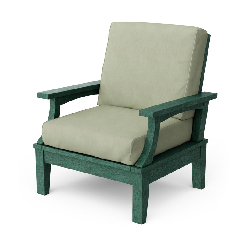 Chaise à assise profonde Heritage, Gris clair, Vert