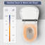 Toilette automatique avec bidet intégré, lavage et séchage à l'eau tiède plus large, fonctionnement du capteur de pied, indicateur DEL, télécommande, couleur blanche. Distance de détection du radar à quatre niveaux, différents modes de lavage,