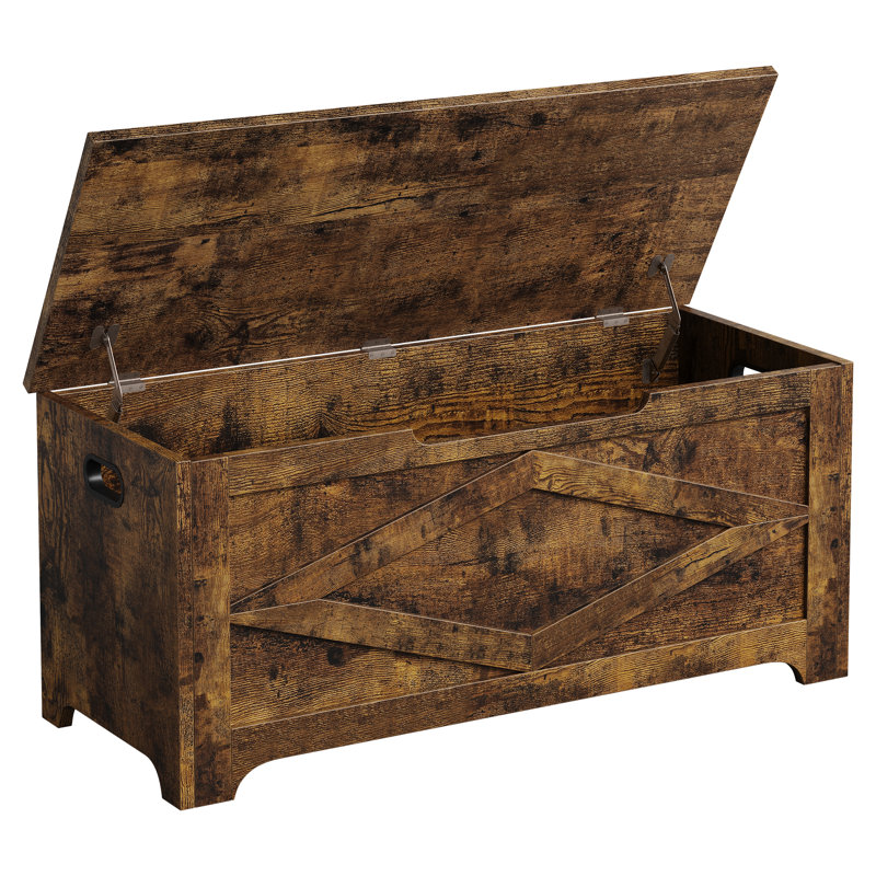 Banc à chaussures avec rangement relevable Farmhouse, Brun