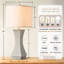 Lampe de table moderne en résine à intensité variable 24,5 po avec port USB pour salon / chambre à coucher-955411315