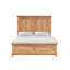 Natural Oak Twin Bed Frame With Style And Plank Headboard, Constructed Of Rubberwood, Engineered Wood, Solid Pecan Veneer For Bedroom Stunning Style, Oak, Using Haven-1145750944