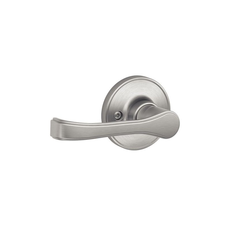 J Series Door Lever with Rosette, Satin Stainless Steel, Passage