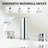 8 in. Widespread Double Handle Waterfall Bathroom Sink Faucet with Pop Up Drain-104735837