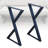 Curtsinger Modern Wrought Iron Triangle Table Legs-982901512