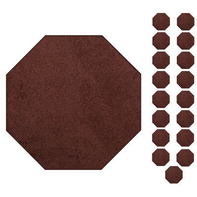 Ensemble de tapis intérieur / extérieur en polyester touffeté à la machine couleur brun Takia