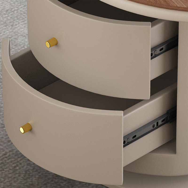 Nut-brown Curved Manufactured Wood with 2 drawers Executive Desk, 29.53" H x 55.12" W x 24.41" D